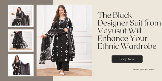 The Black Designer Suit from Vayusut Will Enhance Your Ethnic Wardrobe