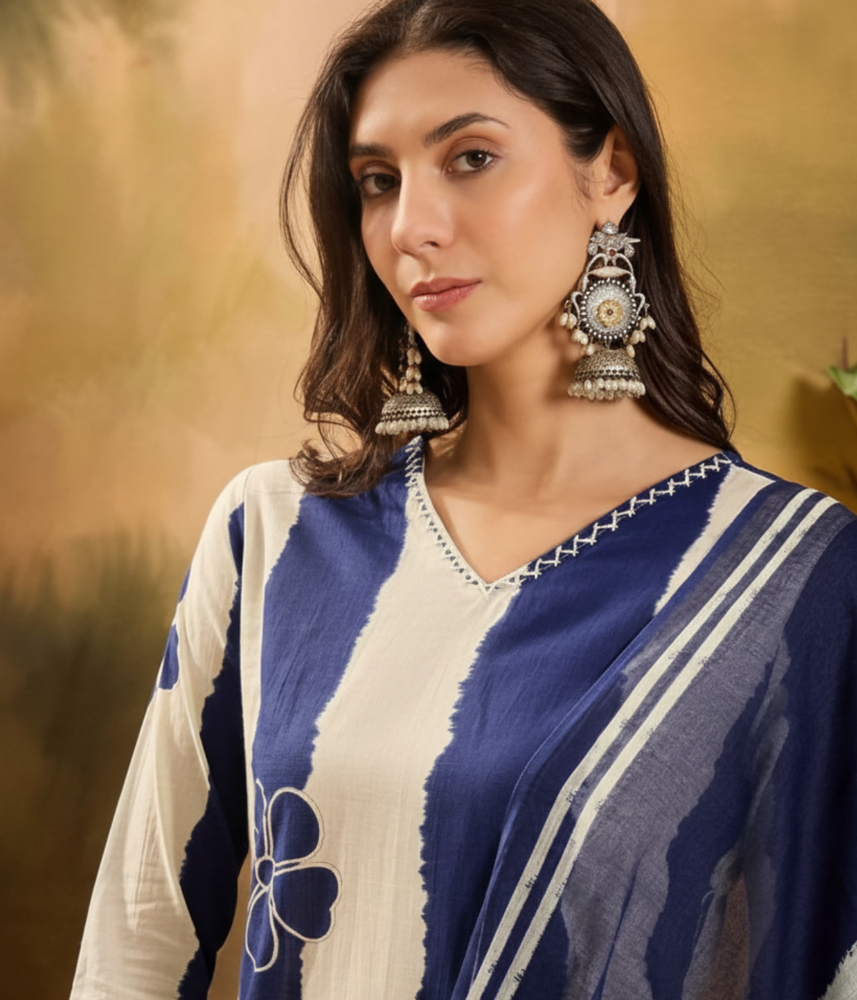 Multicolor Floral Printed Kurta Set with Dupatta for women